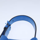 Salvatore Ferragamo Gancini Hand Bag Leather Blue Silver Auth 103652AM-14