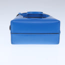Salvatore Ferragamo Gancini Hand Bag Leather Blue Silver Auth 103652AM-5