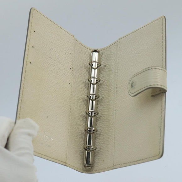 LOUIS VUITTON Epi Agenda PM Day Planner Cover White R2005J LV Auth 103668