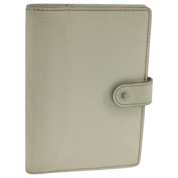 LOUIS VUITTON Epi Agenda PM Day Planner Cover White R2005J LV Auth 103668