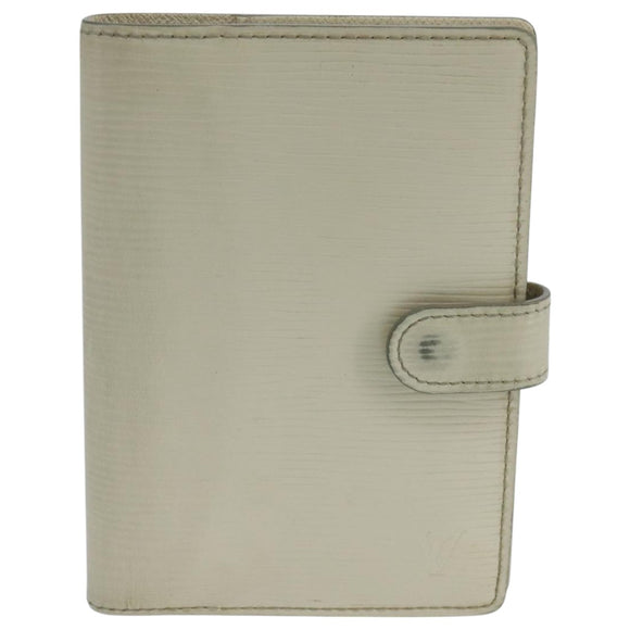 LOUIS VUITTON Epi Agenda PM Day Planner Cover White R2005J LV Auth 103668
