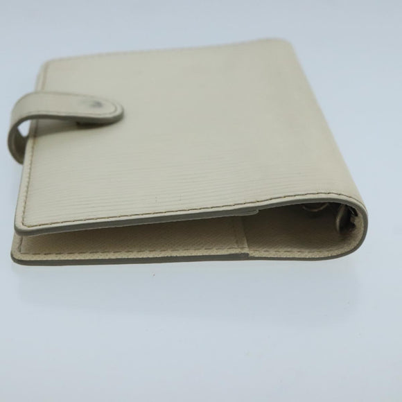 LOUIS VUITTON Epi Agenda PM Day Planner Cover White R2005J LV Auth 103668