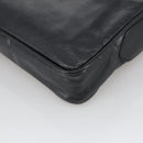 CELINE Shoulder Bag Leather Black Gold Auth 103691-15