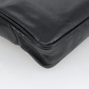 CELINE Shoulder Bag Leather Black Gold Auth 103691-16