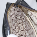 CELINE Shoulder Bag Leather Black Gold Auth 103691-19