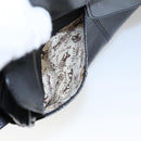 CELINE Shoulder Bag Leather Black Gold Auth 103691-22