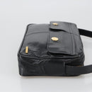 CELINE Shoulder Bag Leather Black Gold Auth 103691-3