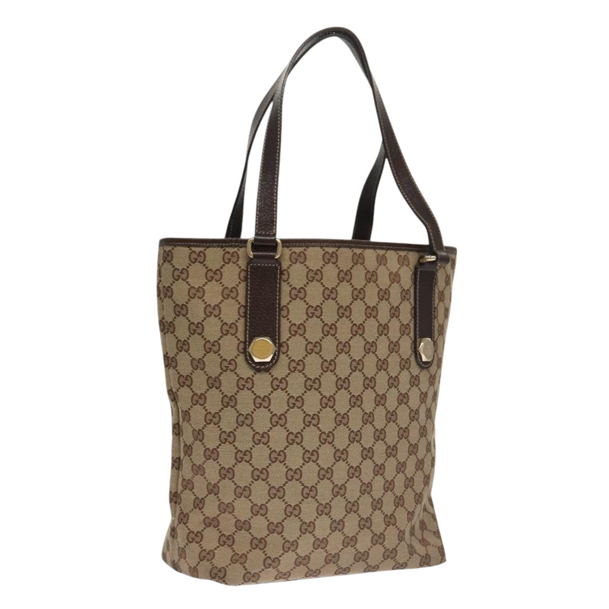 GUCCI GG Canvas Tote Bag Beige 153009 Auth 103706