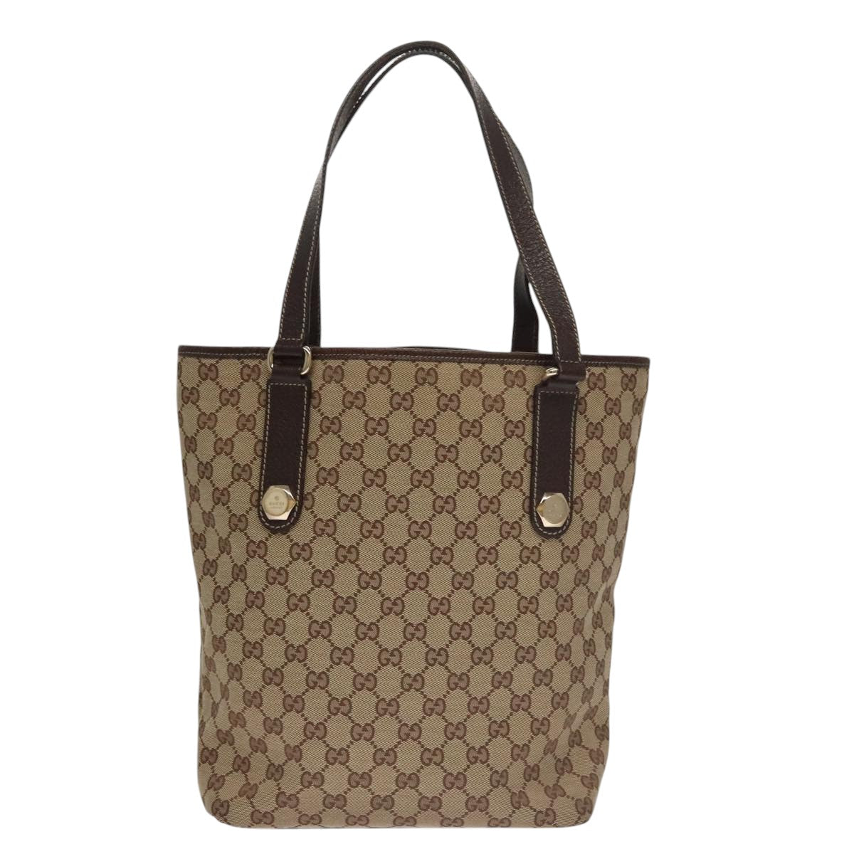 GUCCI GG Canvas Tote Bag Beige 153009 Auth 103706