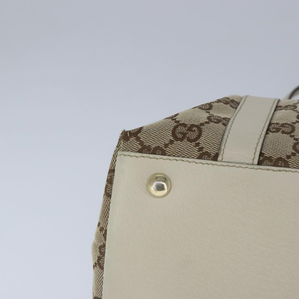 GUCCI GG Canvas Tote Bag Beige 141470 Auth 103707