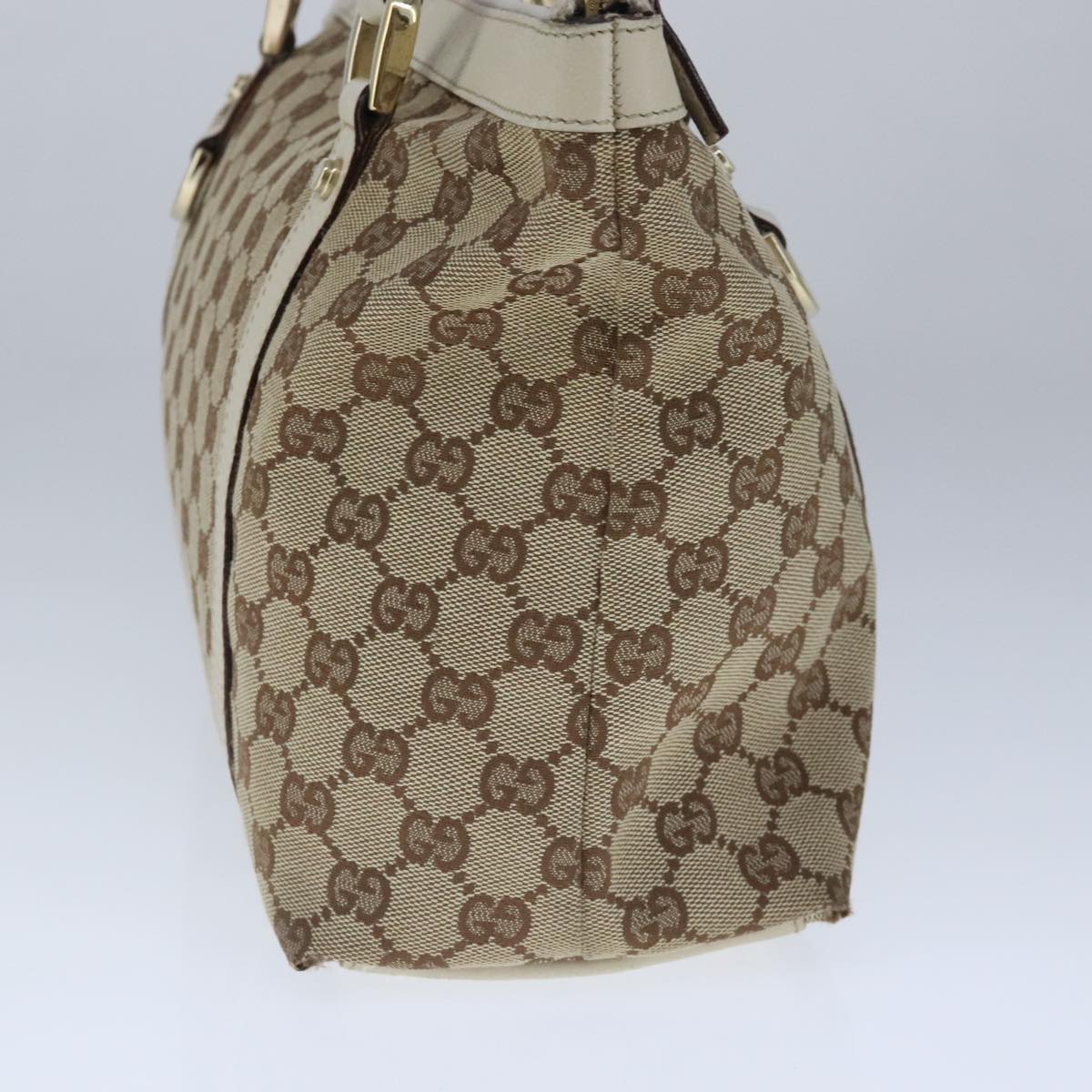 GUCCI GG Canvas Tote Bag Beige 141470 Auth 103707