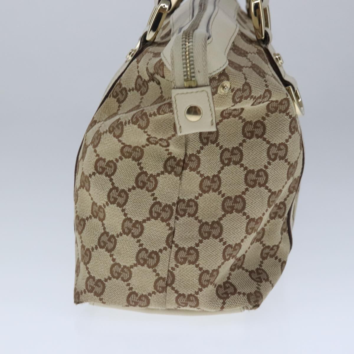 GUCCI GG Canvas Tote Bag Beige 141470 Auth 103707