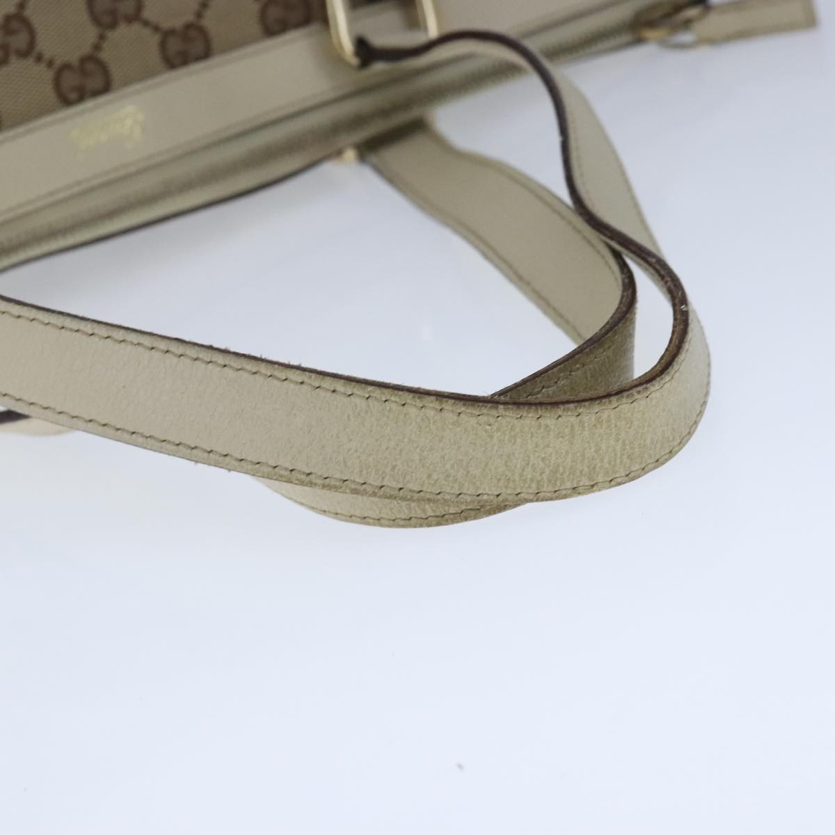 GUCCI GG Canvas Tote Bag Beige 141470 Auth 103707