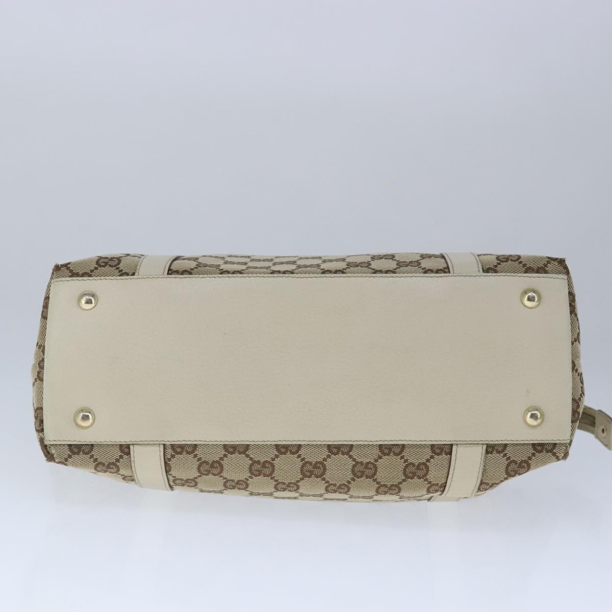 GUCCI GG Canvas Tote Bag Beige 141470 Auth 103707