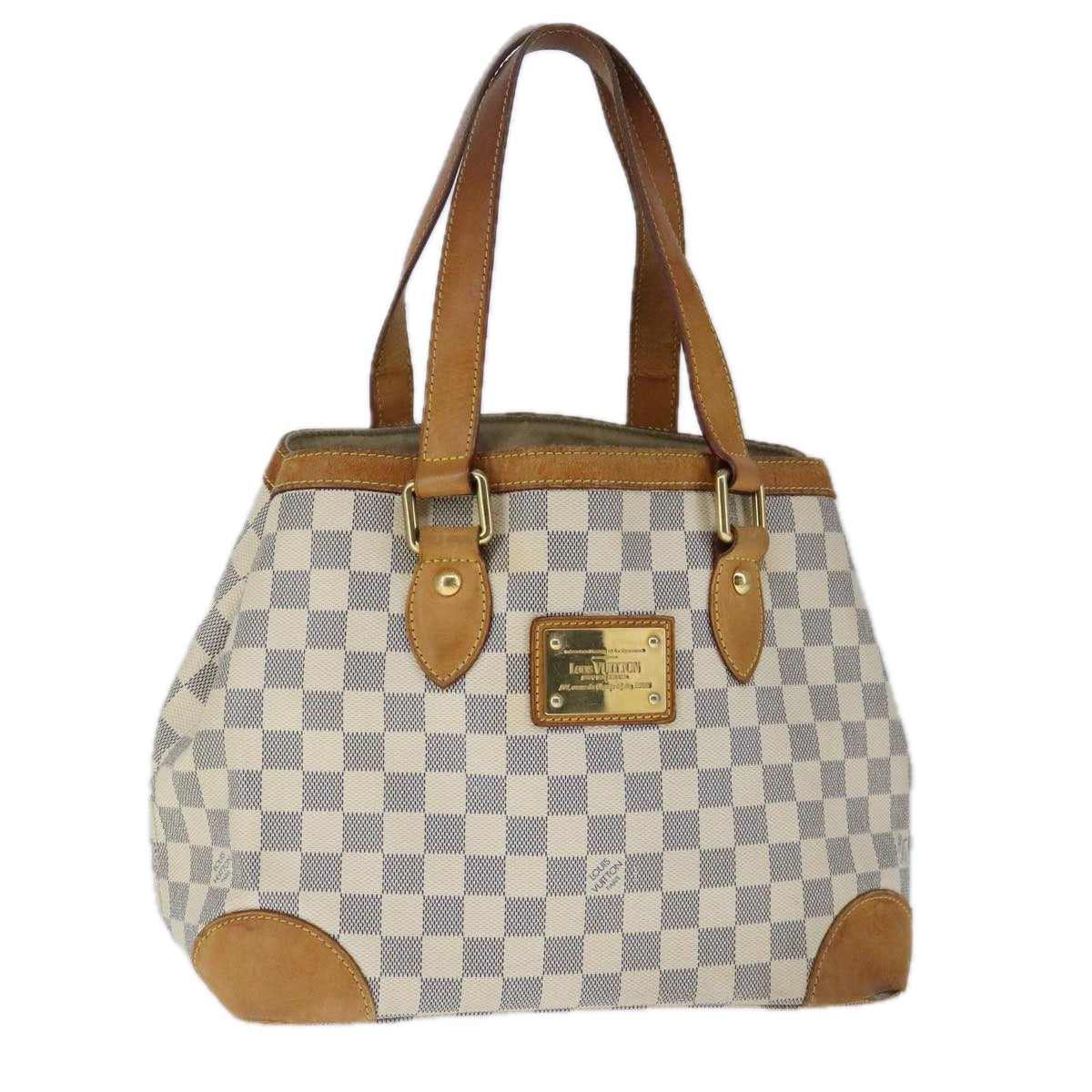 LOUIS VUITTON Damier Azur Hampstead PM Tote Bag N51207 LV Auth 103709