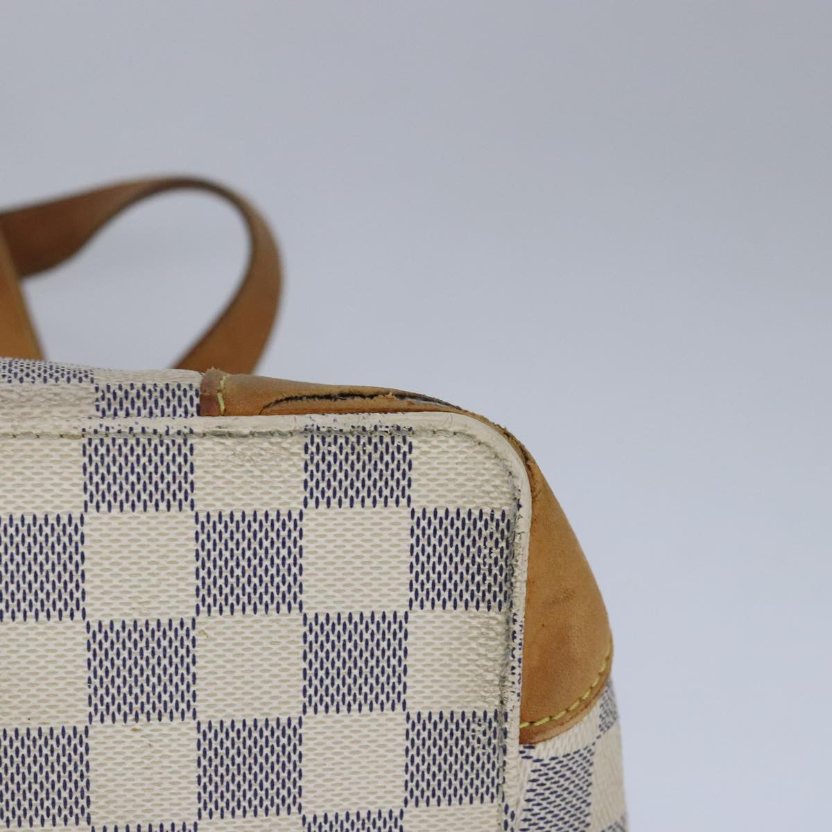 LOUIS VUITTON Damier Azur Hampstead PM Tote Bag N51207 LV Auth 103709