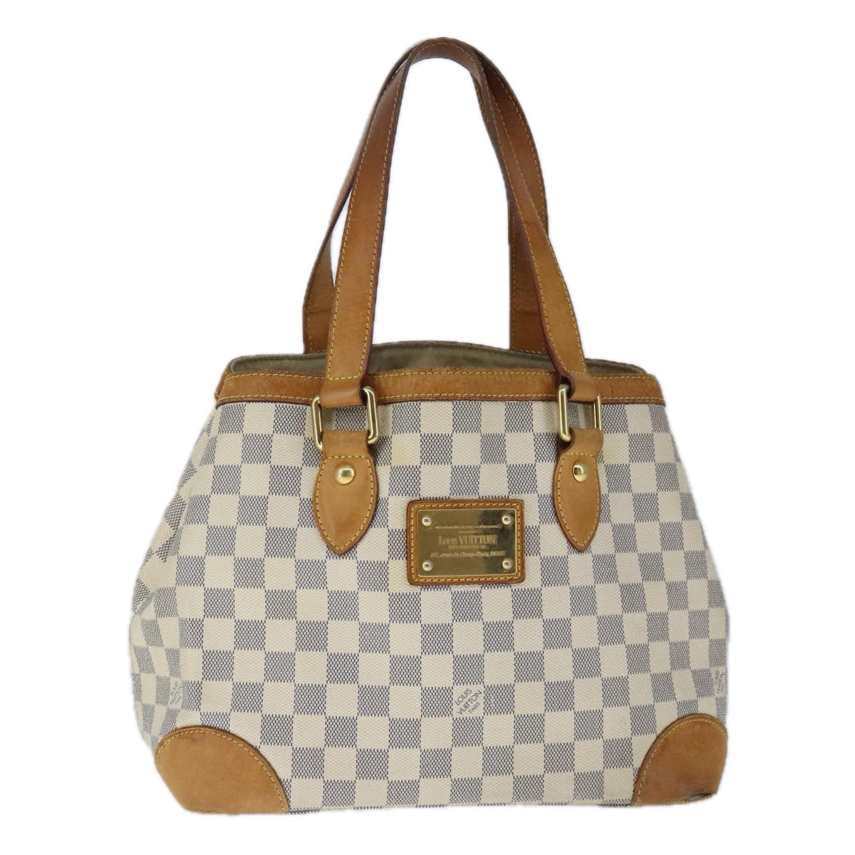 LOUIS VUITTON Damier Azur Hampstead PM Tote Bag N51207 LV Auth 103709