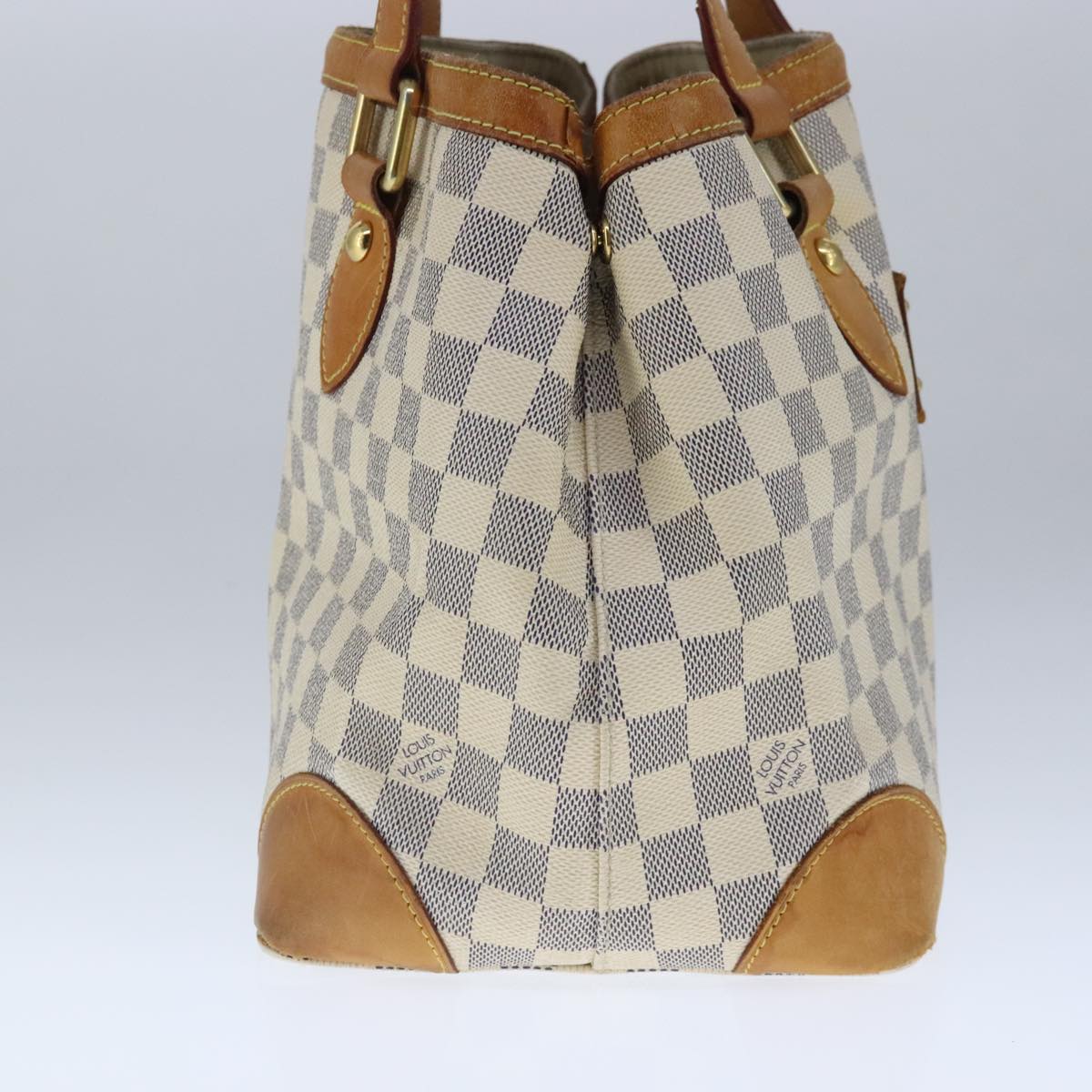 LOUIS VUITTON Damier Azur Hampstead PM Tote Bag N51207 LV Auth 103709