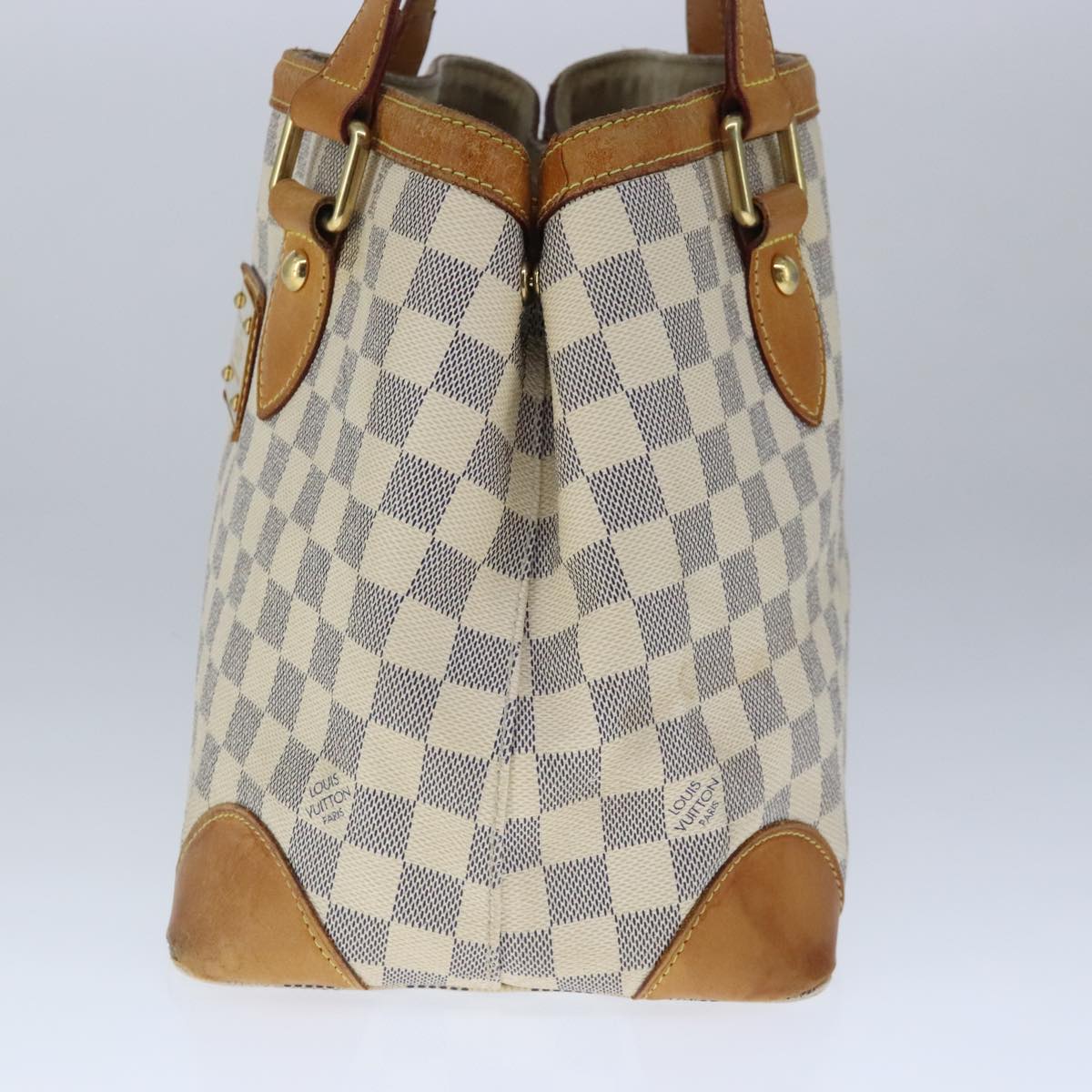 LOUIS VUITTON Damier Azur Hampstead PM Tote Bag N51207 LV Auth 103709