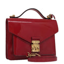 LOUIS VUITTON Vernis Monceau BB Hand Bag 2way Rose Andian M91579 LV Auth 103727-1