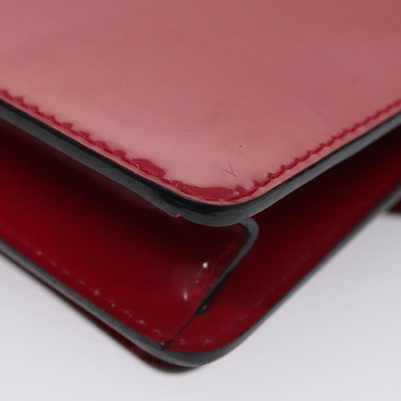 LOUIS VUITTON Vernis Monceau BB Hand Bag 2way Rose Andian M91579 LV Auth 103727