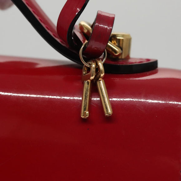 LOUIS VUITTON Vernis Monceau BB Hand Bag 2way Rose Andian M91579 LV Auth 103727
