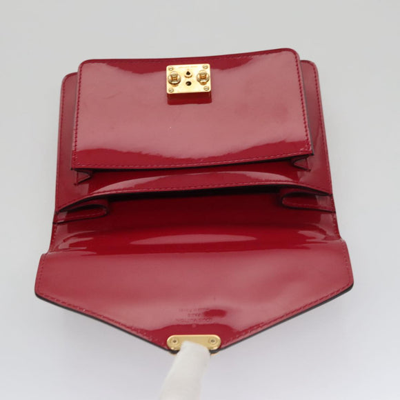 LOUIS VUITTON Vernis Monceau BB Hand Bag 2way Rose Andian M91579 LV Auth 103727