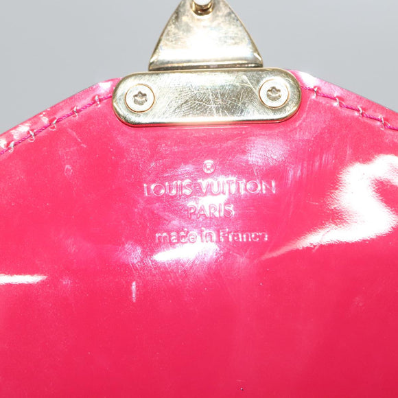 LOUIS VUITTON Vernis Monceau BB Hand Bag 2way Rose Andian M91579 LV Auth 103727