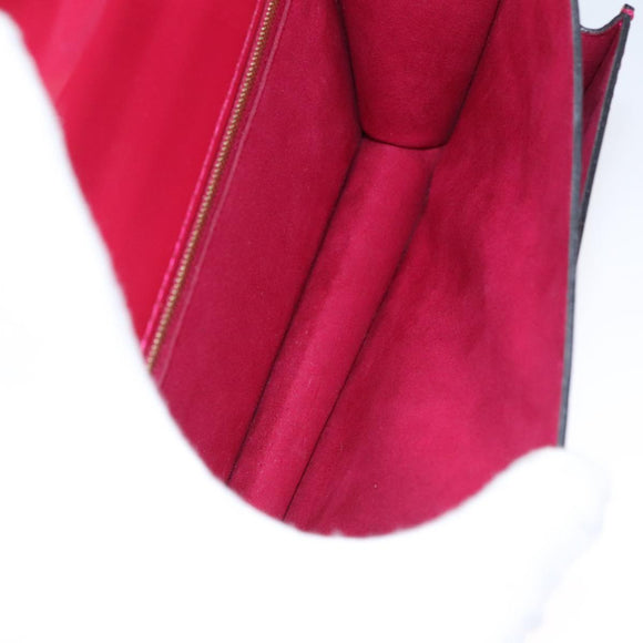 LOUIS VUITTON Vernis Monceau BB Hand Bag 2way Rose Andian M91579 LV Auth 103727