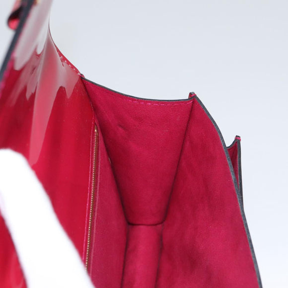 LOUIS VUITTON Vernis Monceau BB Hand Bag 2way Rose Andian M91579 LV Auth 103727