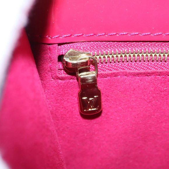 LOUIS VUITTON Vernis Monceau BB Hand Bag 2way Rose Andian M91579 LV Auth 103727