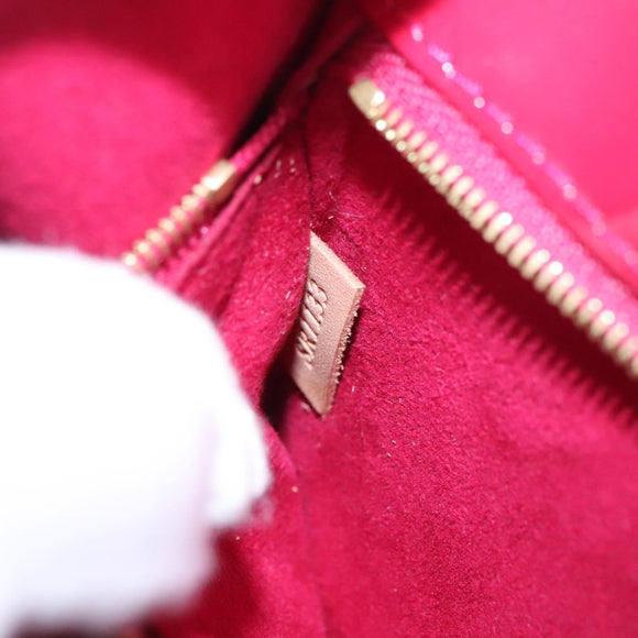 LOUIS VUITTON Vernis Monceau BB Hand Bag 2way Rose Andian M91579 LV Auth 103727
