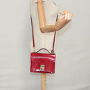 LOUIS VUITTON Vernis Monceau BB Hand Bag 2way Rose Andian M91579 LV Auth 103727-27