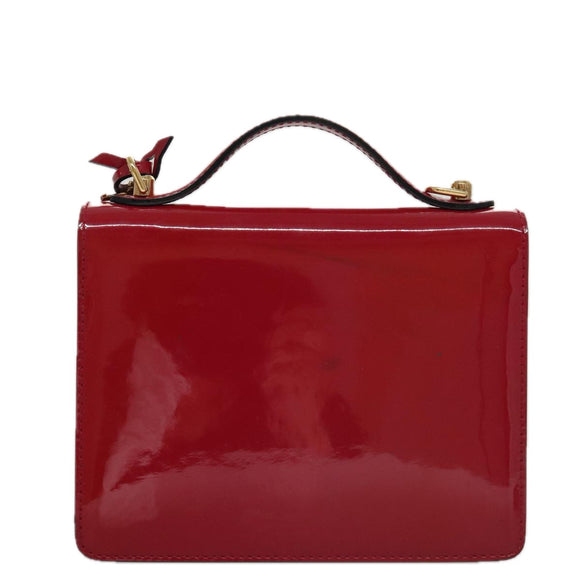 LOUIS VUITTON Vernis Monceau BB Hand Bag 2way Rose Andian M91579 LV Auth 103727