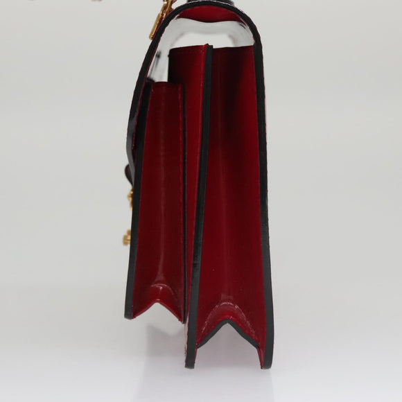 LOUIS VUITTON Vernis Monceau BB Hand Bag 2way Rose Andian M91579 LV Auth 103727