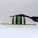 GUCCI GG Supreme Sherry Line Shoulder Bag PVC Green White 181067 Auth 103737-5