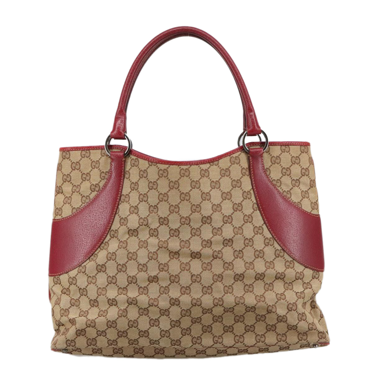 GUCCI GG Canvas Tote Bag Beige 113016 Auth 103741