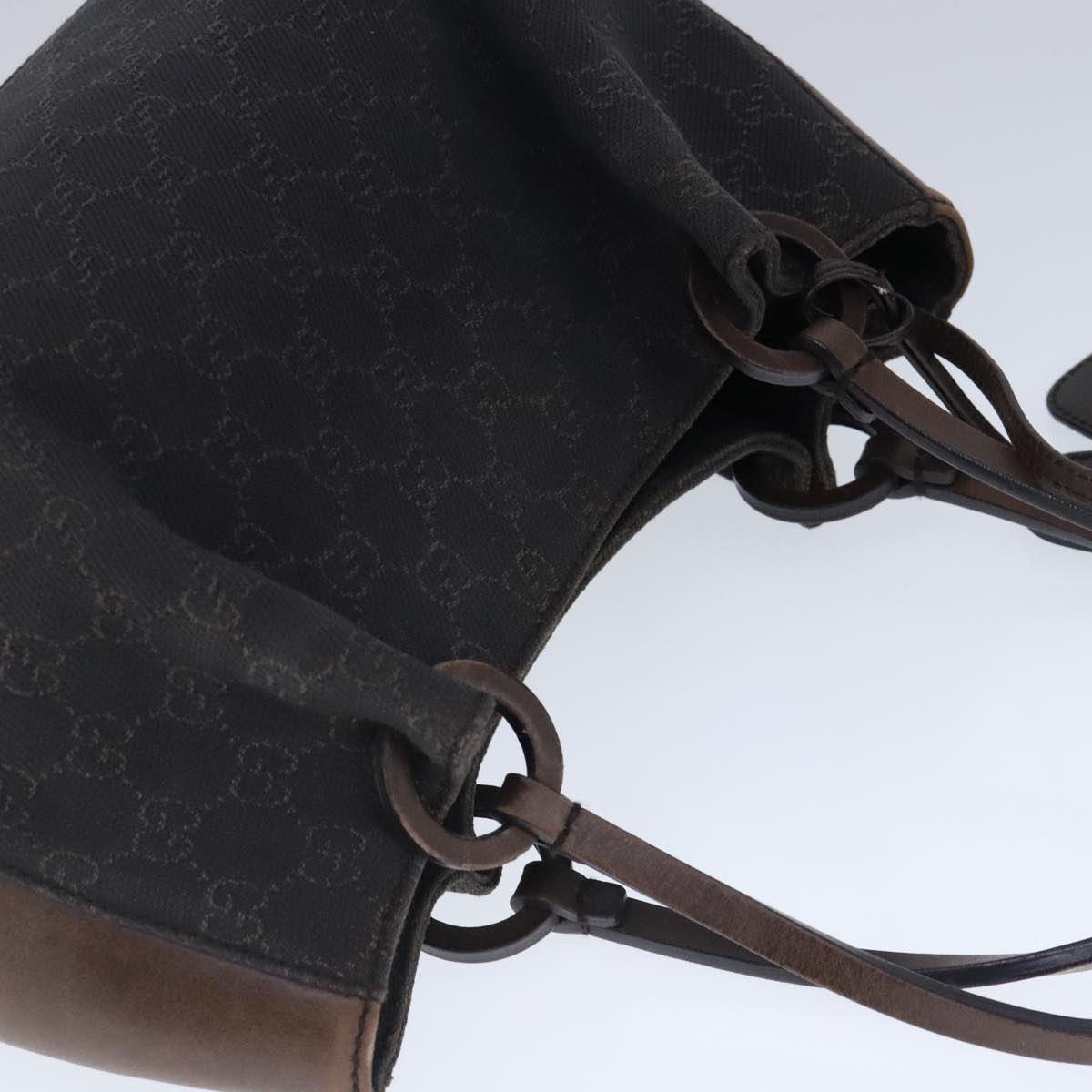 GUCCI GG Canvas Tote Bag Brown 101919 Auth 103763