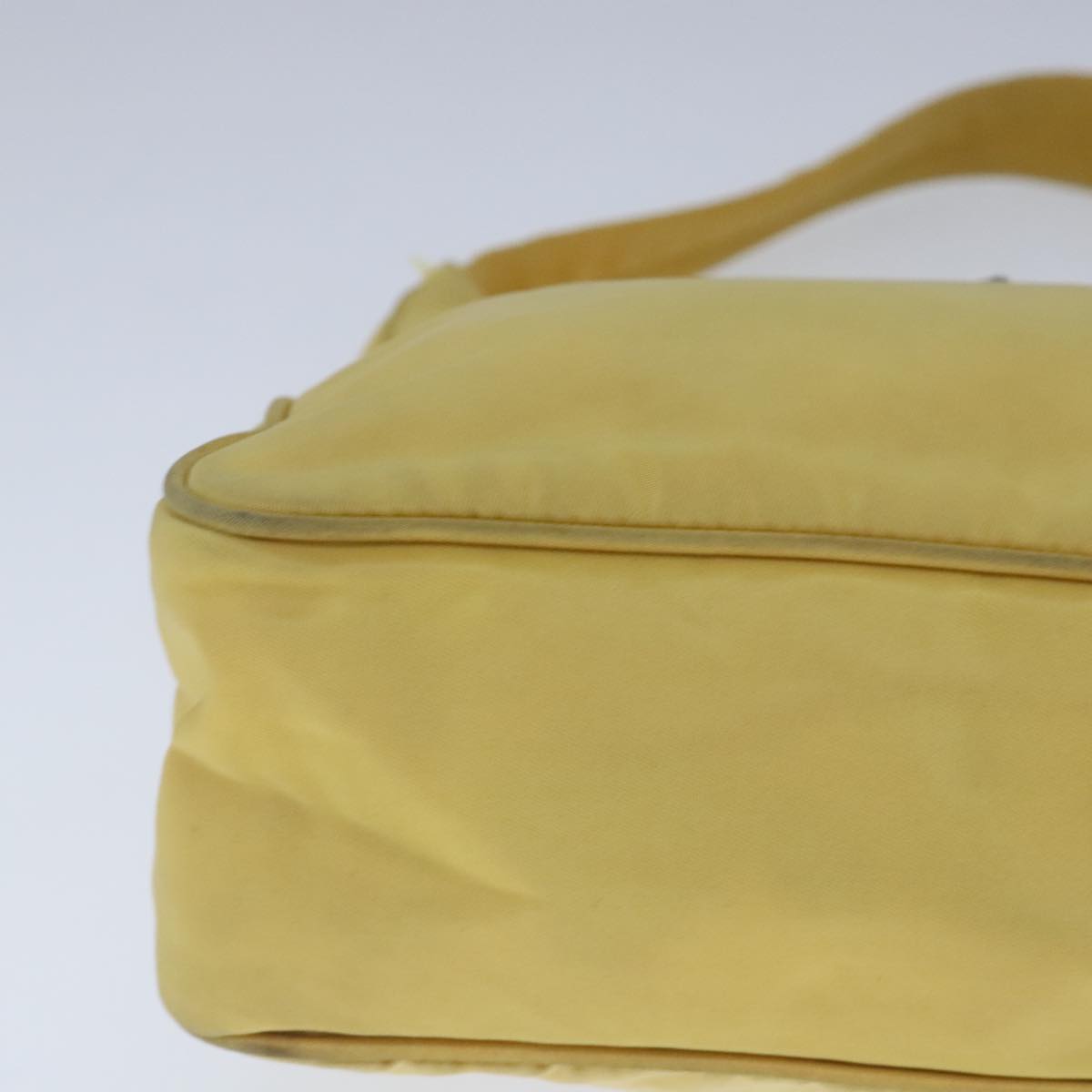 PRADA Hand Bag Nylon Yellow Auth 103767