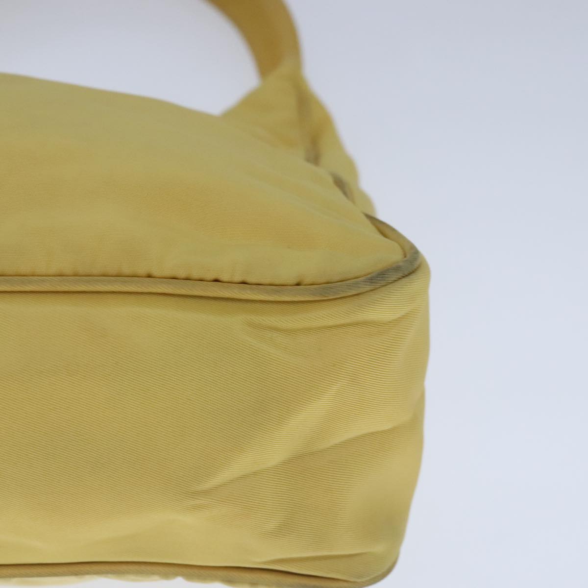 PRADA Hand Bag Nylon Yellow Auth 103767