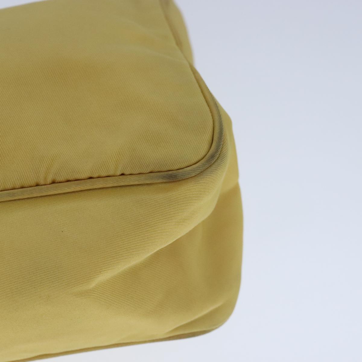 PRADA Hand Bag Nylon Yellow Auth 103767