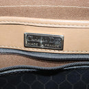 Christian Dior Honeycomb Canvas Shoulder Bag PVC Leather Black Auth 103769-10