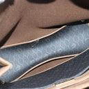 Christian Dior Honeycomb Canvas Shoulder Bag PVC Leather Black Auth 103769-11