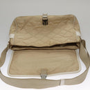 PRADA Shoulder Bag Nylon Beige Silver Auth 103773-9