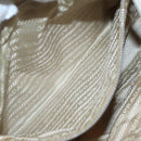PRADA Shoulder Bag Nylon Beige Silver Auth 103773-24