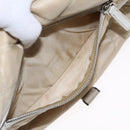 PRADA Shoulder Bag Nylon Beige Silver Auth 103773-25