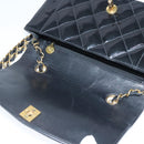 CHANEL Diana Matelasse Ketting Schoudertas Lak Zwart Goud CC Auth 103804A-10