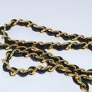 CHANEL Diana Matelasse Ketting Schoudertas Lak Zwart Goud CC Auth 103804A-8