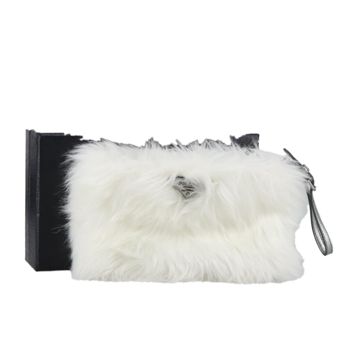 PRADA Pouch White Auth 103805