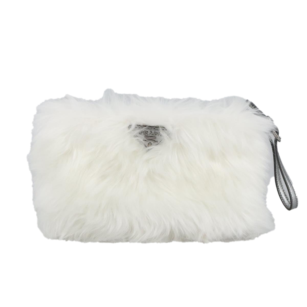 PRADA Pouch White Auth 103805